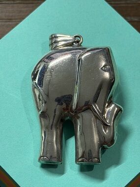 Sterling Silver Elephant Pendant Necklace Charm